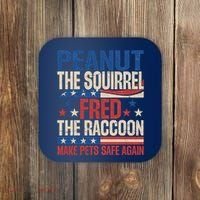 Peanut The Squirrel Fred The Raccoon Make Pets Safe Again Coaster thumb 0