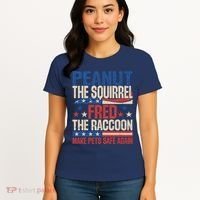 Peanut The Squirrel Fred The Raccoon Make Pets Safe Again Women's T-Shirt thumb 4