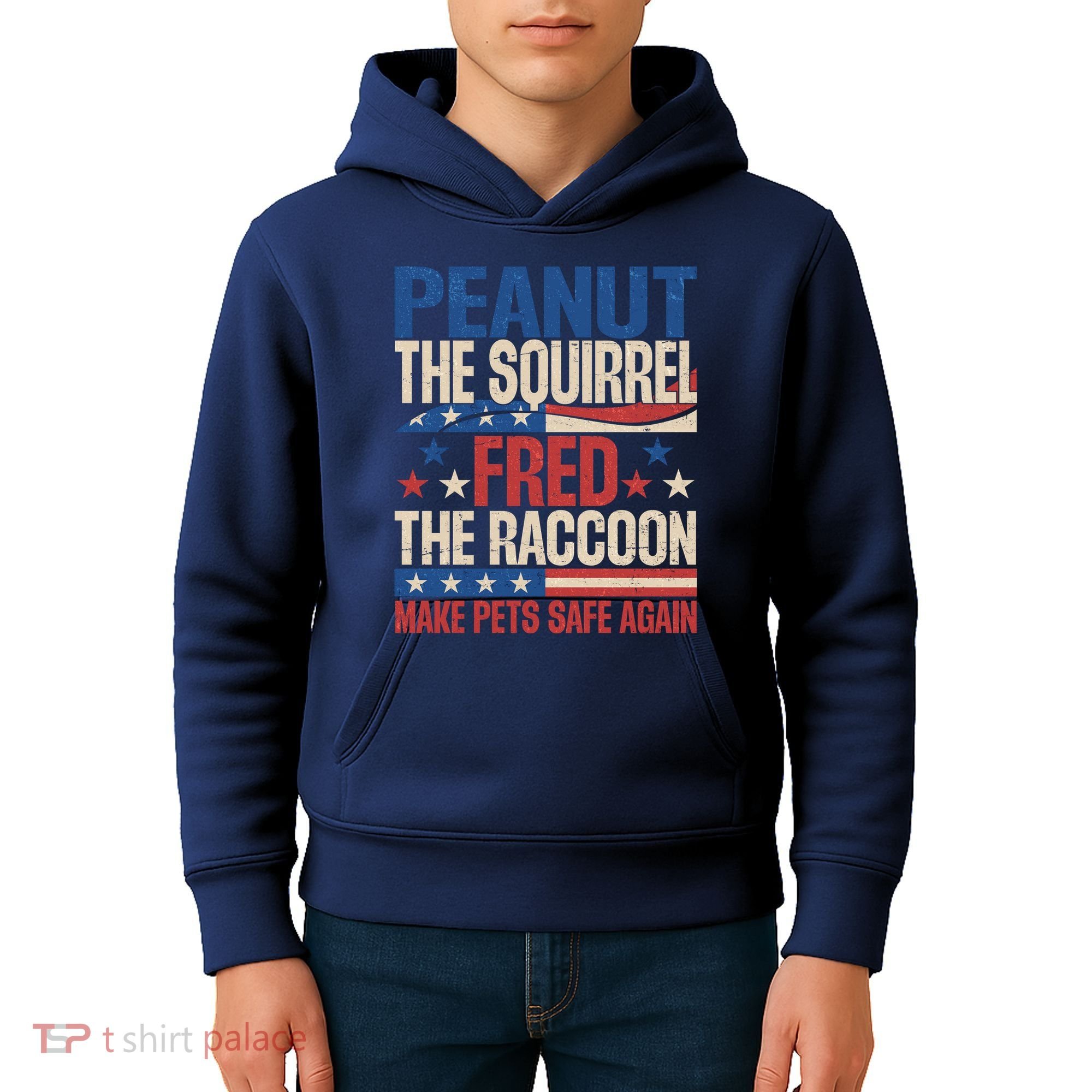 Peanut The Squirrel Fred The Raccoon Make Pets Safe Again Kids Hoodie