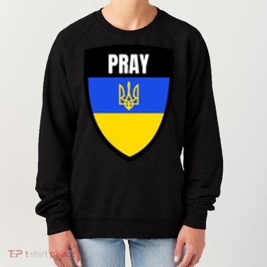 Pray Tactical Support Ukrainian Flag Shield I Stand With Ukraine Military Women's Sweatshirt