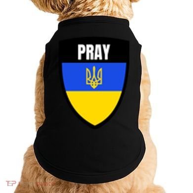 Pray Tactical Support Ukrainian Flag Shield I Stand With Ukraine Military Doggie Tank