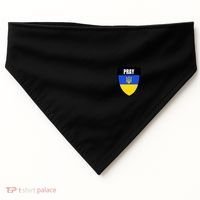 Pray Tactical Support Ukrainian Flag Shield I Stand With Ukraine Military USA-Made Doggie Bandana thumb 0