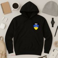 Pray Tactical Support Ukrainian Flag Shield I Stand With Ukraine Military Hoodie thumb 3