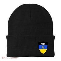 Pray Tactical Support Ukrainian Flag Shield I Stand With Ukraine Military Beanie thumb 0