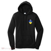 Pray Tactical Support Ukrainian Flag Shield I Stand With Ukraine Military Women's Hoodie thumb 0