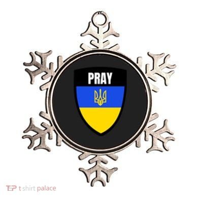 Pray Tactical Support Ukrainian Flag Shield I Stand With Ukraine Military Ornament