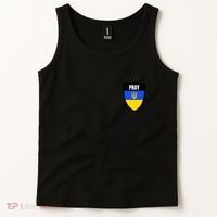 Pray Tactical Support Ukrainian Flag Shield I Stand With Ukraine Military Tank Top thumb 2