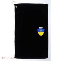 Pray Tactical Support Ukrainian Flag Shield I Stand With Ukraine Military Golf Towel thumb 0
