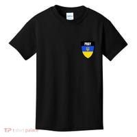 Pray Tactical Support Ukrainian Flag Shield I Stand With Ukraine Military Kids T-Shirt thumb 0