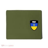 Pray Tactical Support Ukrainian Flag Shield I Stand With Ukraine Military Mousepad thumb 0