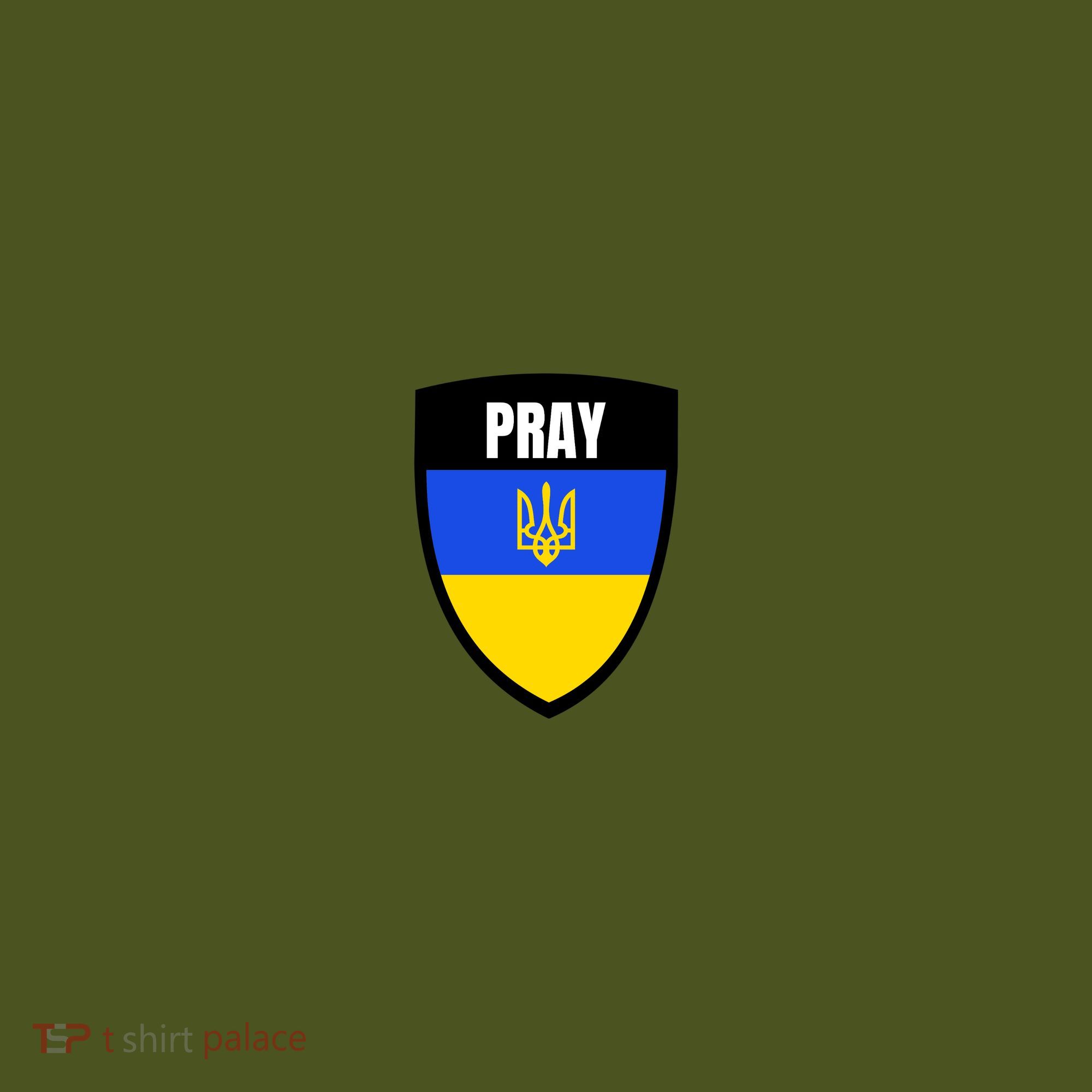 Pray Tactical Support Ukrainian Flag Shield I Stand With Ukraine Military Mousepad