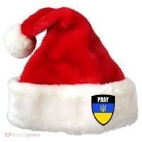 Pray Tactical Support Ukrainian Flag Shield I Stand With Ukraine Military Santa Hat thumb 0