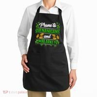 Prone To Shenanigans And Malarkey Leprechaun Funny Ireland Irish Gift Apron thumb 2