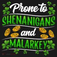 Prone To Shenanigans And Malarkey Leprechaun Funny Ireland Irish Gift Women's Hoodie thumb 2