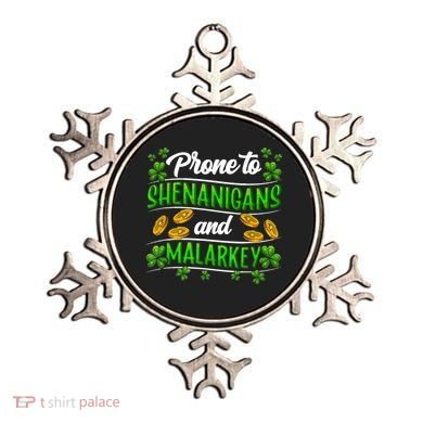 Prone To Shenanigans And Malarkey Leprechaun Funny Ireland Irish Gift Ornament