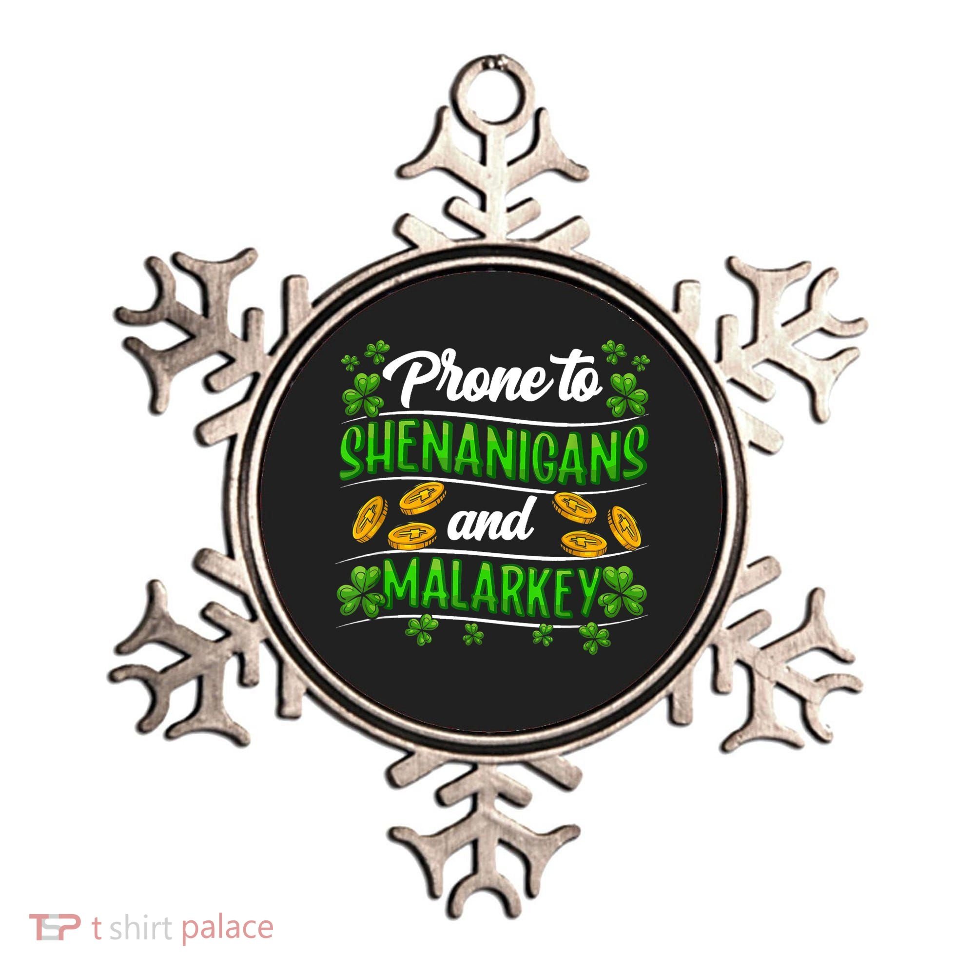 Prone To Shenanigans And Malarkey Leprechaun Funny Ireland Irish Gift Ornament