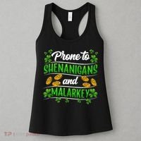 Prone To Shenanigans And Malarkey Leprechaun Funny Ireland Irish Gift Women's Tank Top thumb 3
