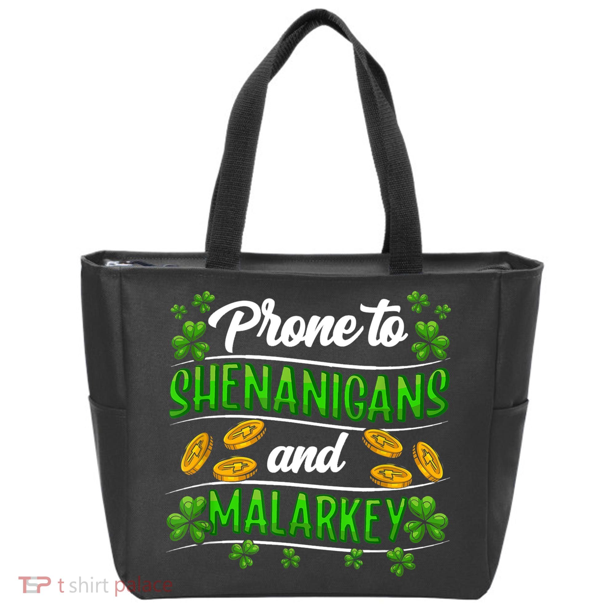 Prone To Shenanigans And Malarkey Leprechaun Funny Ireland Irish Gift Tote Bag