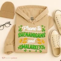 Prone To Shenanigans And Malarkey Leprechaun Funny Ireland Irish Gift Hoodie thumb 4