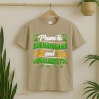 Prone To Shenanigans And Malarkey Leprechaun Funny Ireland Irish Gift T-Shirt thumb 2