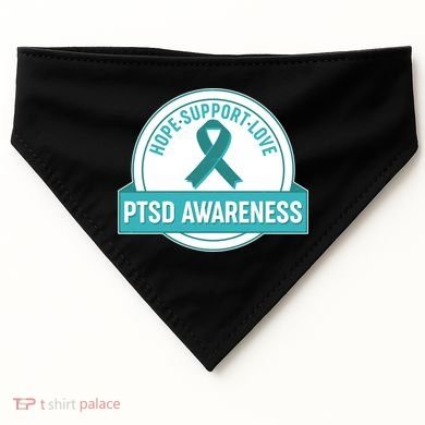 PTSD Awareness Hope Support Love USA-Made Doggie Bandana