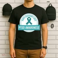 PTSD Awareness Hope Support Love T-Shirt thumb 6