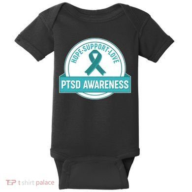 PTSD Awareness Hope Support Love Baby Bodysuit