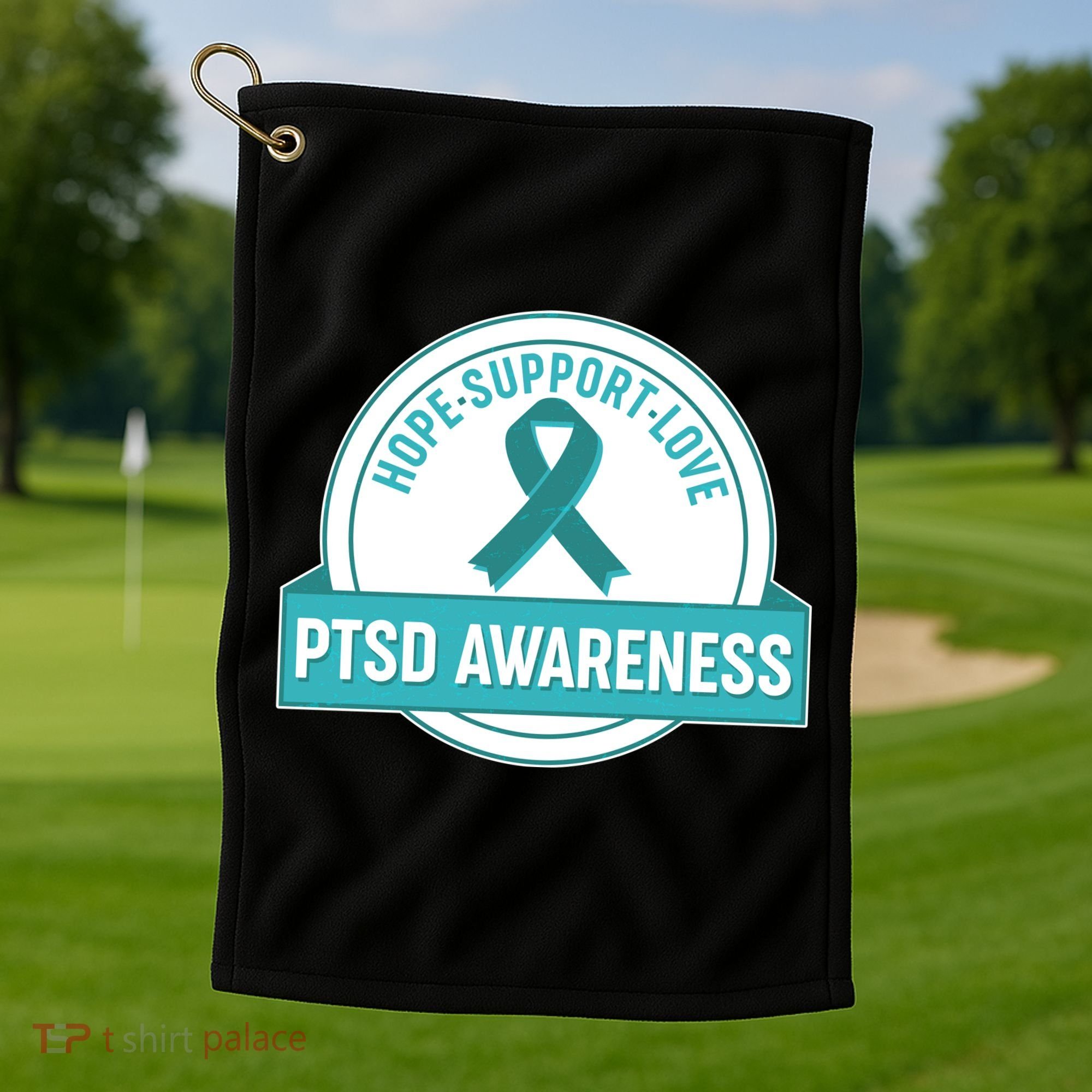 PTSD Awareness Hope Support Love Golf Towel