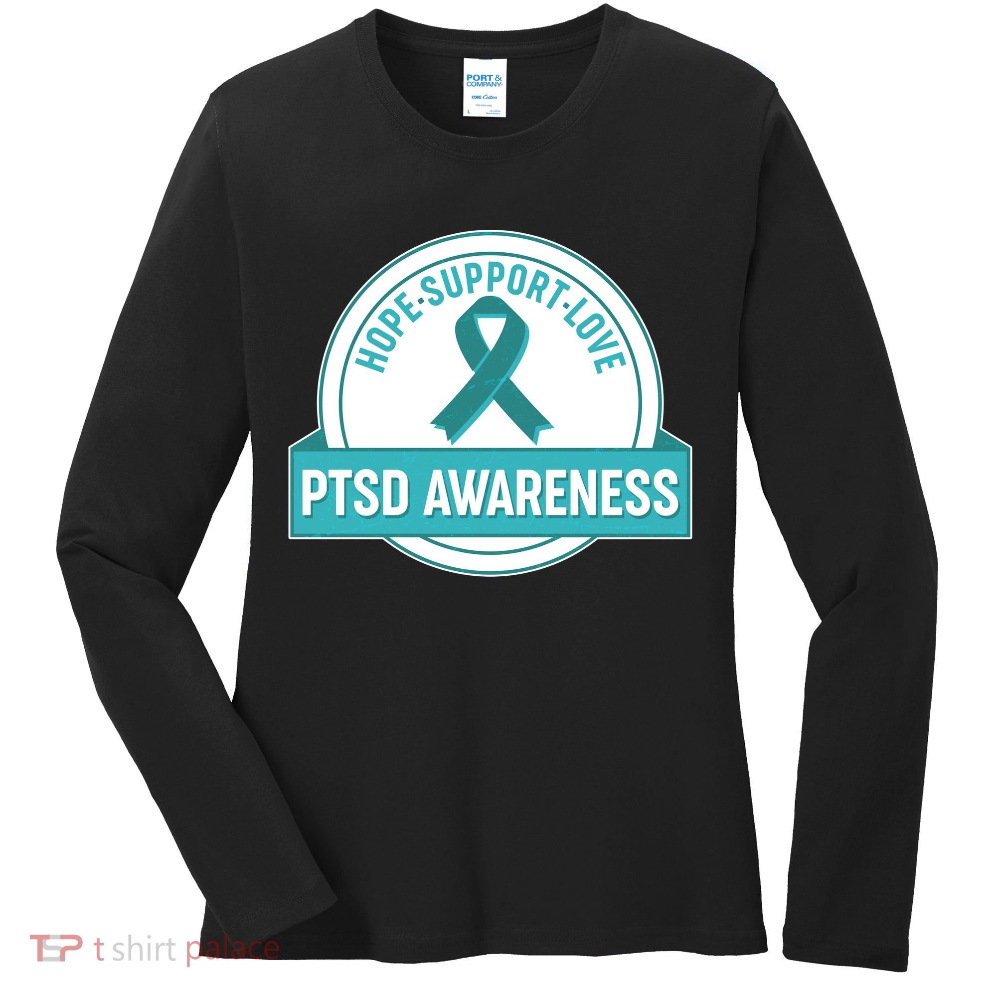 PTSD Awareness Hope Support Love Women's Long Sleeve Shirt