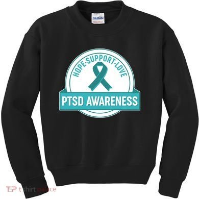 PTSD Awareness Hope Support Love Kids Sweatshirt