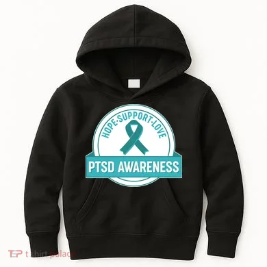 PTSD Awareness Hope Support Love Kids Hoodie