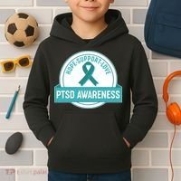 PTSD Awareness Hope Support Love Kids Hoodie thumb 2