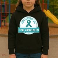 PTSD Awareness Hope Support Love Kids Hoodie thumb 3