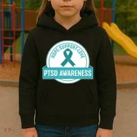 PTSD Awareness Hope Support Love Kids Hoodie thumb 3