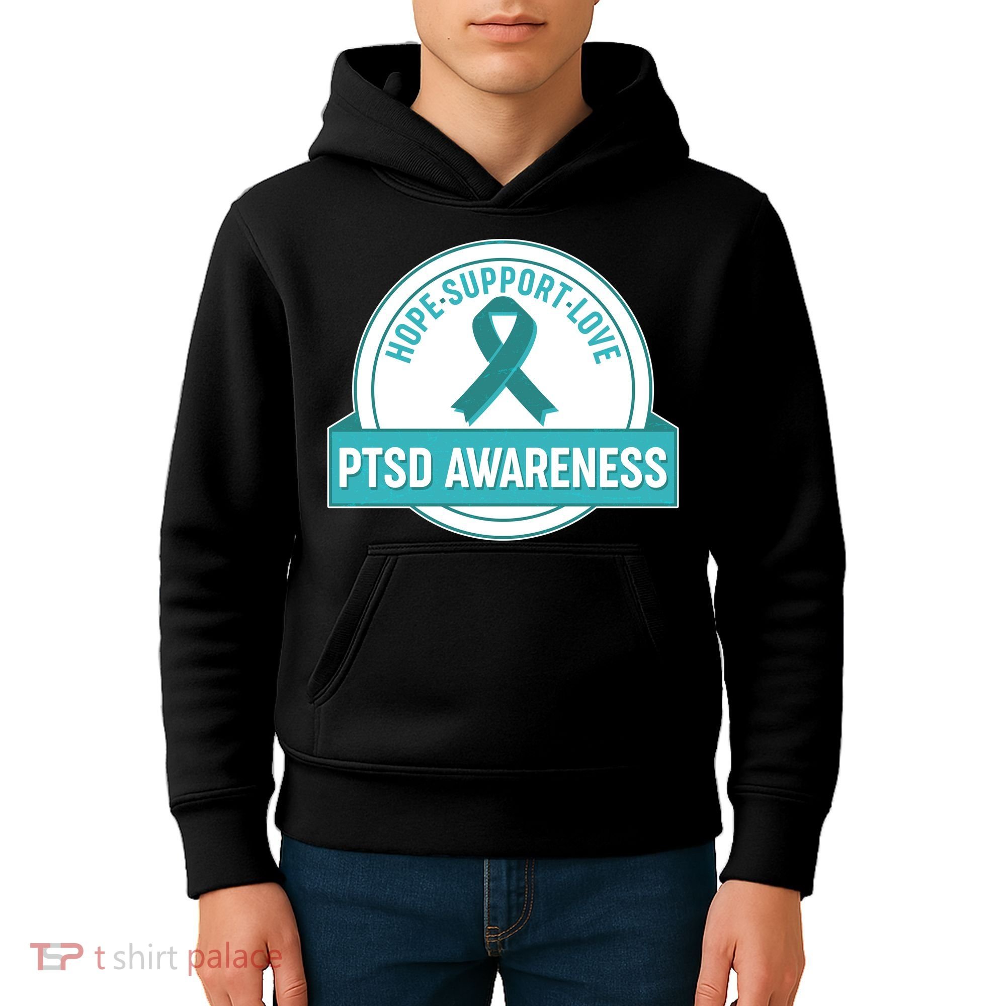 PTSD Awareness Hope Support Love Kids Hoodie