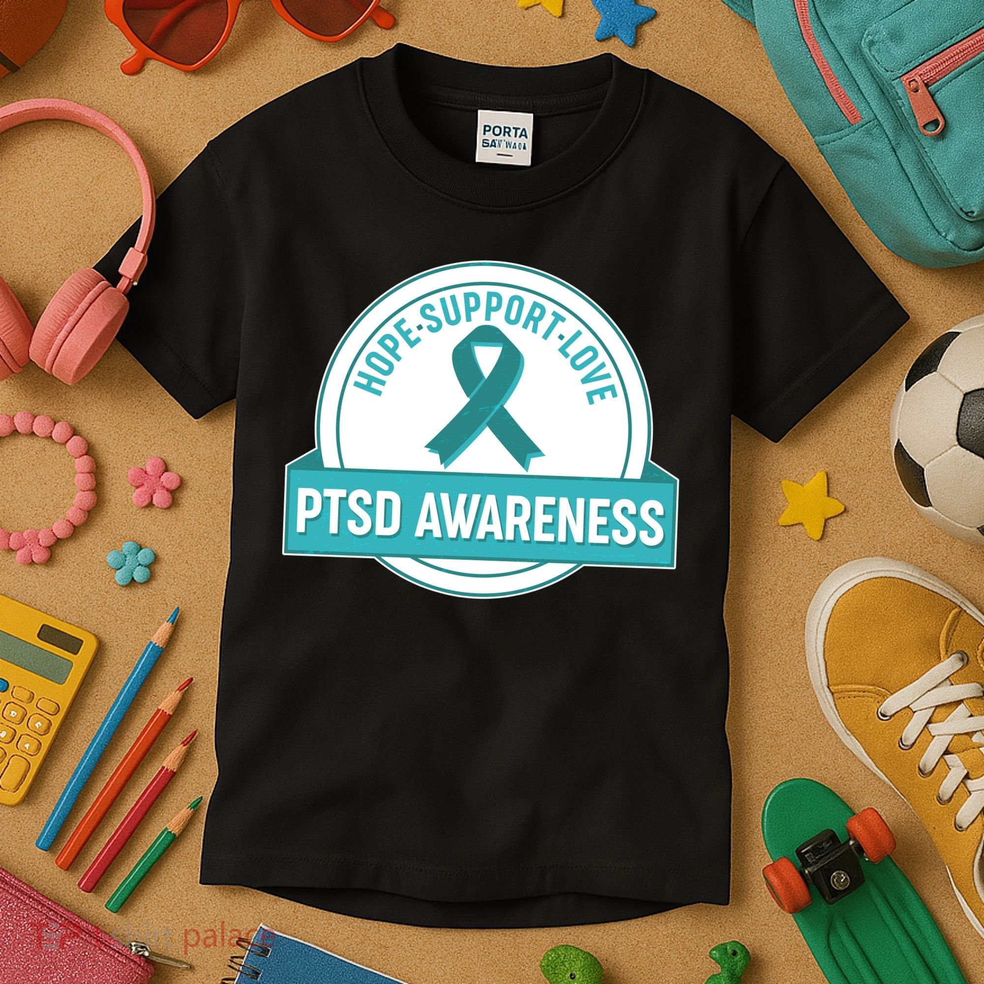 PTSD Awareness Hope Support Love Kids T-Shirt