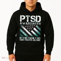 PTSD Awareness In This Family No One Fights Alone Hoodie thumb 2