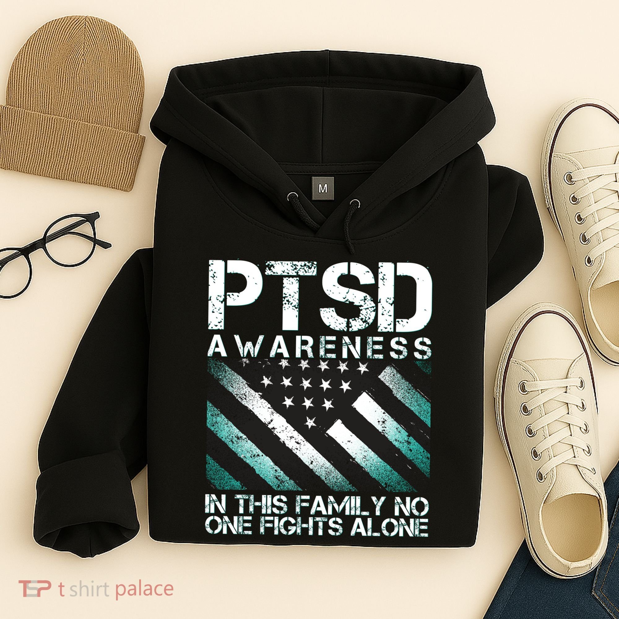 PTSD Awareness In This Family No One Fights Alone Hoodie