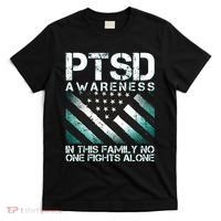 PTSD Awareness In This Family No One Fights Alone T-Shirt thumb 0
