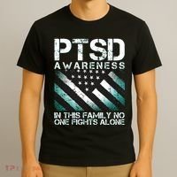 PTSD Awareness In This Family No One Fights Alone T-Shirt thumb 3