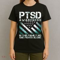 PTSD Awareness In This Family No One Fights Alone T-Shirt thumb 4
