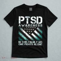 PTSD Awareness In This Family No One Fights Alone T-Shirt thumb 5