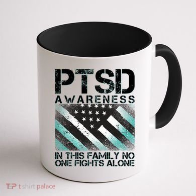 PTSD Awareness In This Family No One Fights Alone Coffee Mug back