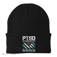 PTSD Awareness In This Family No One Fights Alone Beanie thumb 0