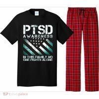 PTSD Awareness In This Family No One Fights Alone Pajama Set thumb 0