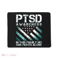 PTSD Awareness In This Family No One Fights Alone Mousepad thumb 0