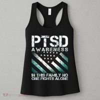 PTSD Awareness In This Family No One Fights Alone Women's Tank Top thumb 3