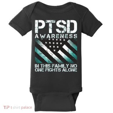 PTSD Awareness In This Family No One Fights Alone Baby Bodysuit