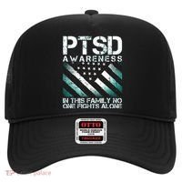 PTSD Awareness In This Family No One Fights Alone Hat thumb 0