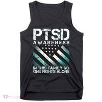 PTSD Awareness In This Family No One Fights Alone Tank Top thumb 0